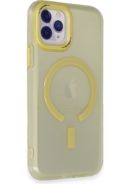 Apple iPhone 11 Pro Max Kılıf Metal Lens Çerçeveli ve Tuşlu Wireless Şarj Özellikli Sert Pc Troy Kapak
