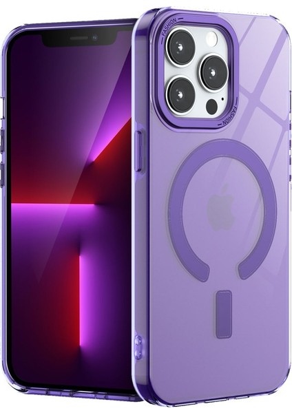 Apple iPhone 13 Pro Kılıf Metal Lens Çerçeveli ve Tuşlu Wireless Şarj Özellikli Sert Pc Troy Kapak