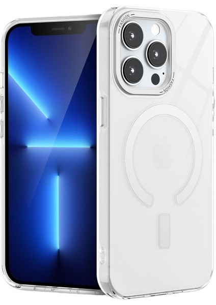Apple iPhone 15 Pro Max Kılıf Metal Lens Çerçeveli ve Tuşlu Wireless Şarj Özellikli Sert Pc Troy Kapak