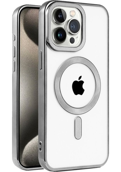 Apple iPhone 15 Pro Kılıf Yüksek Kamera Çerçeveli ve Magsafe Şarj Özellikli Dayanıklı Kronos Kapak