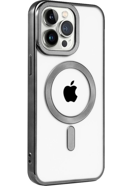 Apple iPhone 15 Pro Max Kılıf Yüksek Kamera Çerçeveli ve Magsafe Şarj Özellikli Dayanıklı Kronos Kapak