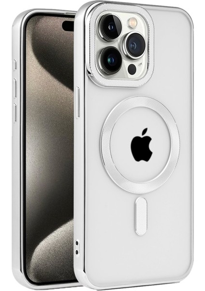Apple iPhone 15 Pro Max Kılıf Yüksek Kamera Çerçeveli ve Magsafe Şarj Özellikli Dayanıklı Kronos Kapak