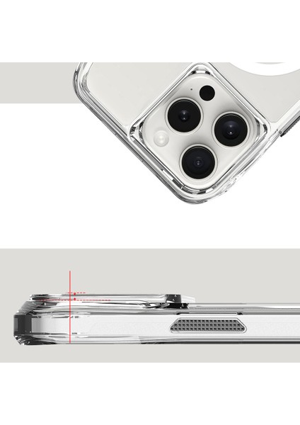 Apple iPhone 16 Pro Kılıf Magsafe Şarj Özellikli Airbagli Ultra Koruma Incek Kapak