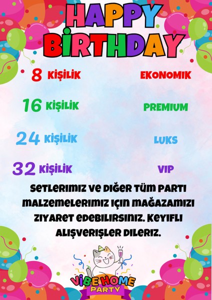 Unicorn Temalı 16 Adet Peçete - Doğum Günü ve Parti Ikramları Için Renkli Peçeteler