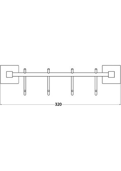 Lara Matgold Dörtlü Kanca Askılık fiyatları