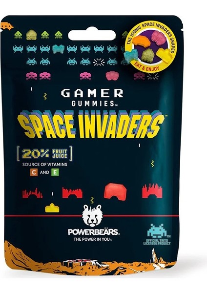 Space Invaders Gamer Powerup Gummies 125GR