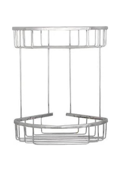 Mono Oval Şampuanlık 2li Krom 20*20CM