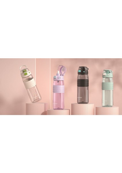 Shotay Matara Trıtan Pipetli 600 ml 4 Karışık Renk Desen ST 7202 1 Adet