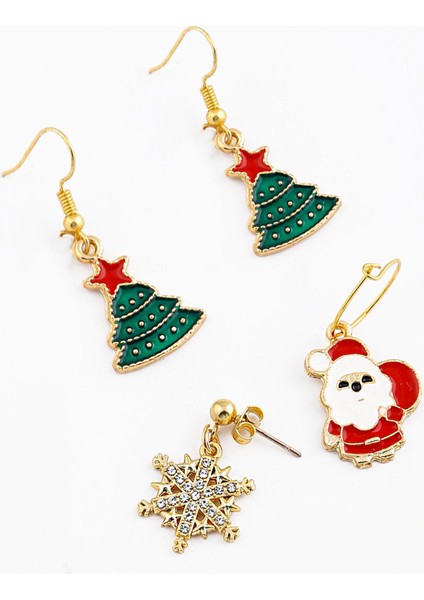 Yılbaşı Teması Sallantılı Küpe 4'lü Paket fiyatları