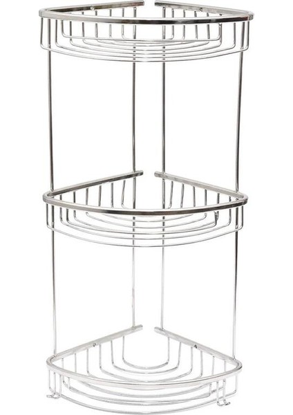 Mono Oval Şampuanlık 3lü Krom 20*20CM