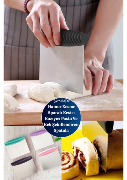 Hamur Kesme Aparatı Kesici Kazıyıcı Pasta Kek Şekillendiren Spatula