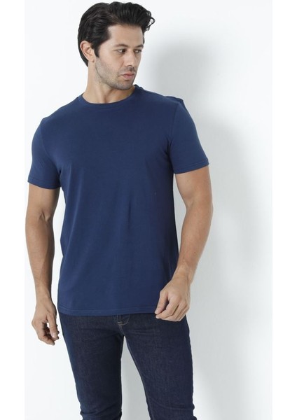 Erkek T-Shirt Pamuk Bisiklet Yaka Regular Fit ONL-02563