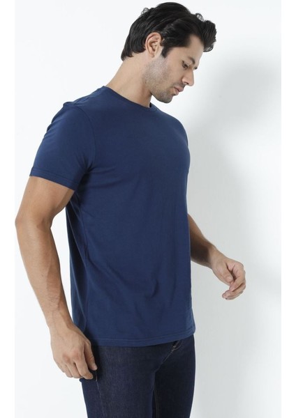 Erkek T-Shirt Pamuk Bisiklet Yaka Regular Fit ONL-02563