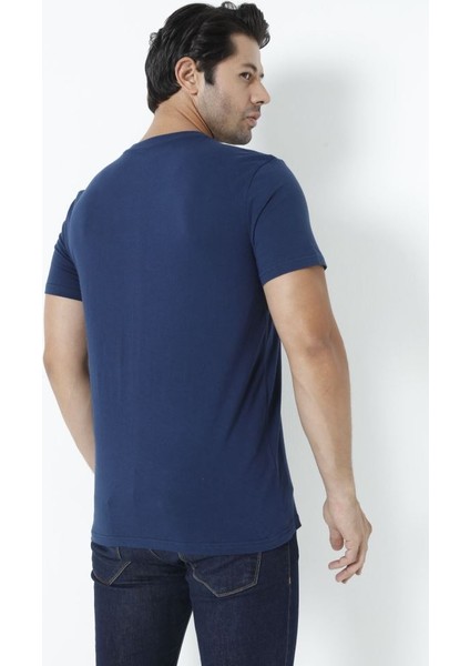 Erkek T-Shirt Pamuk Bisiklet Yaka Regular Fit ONL-02563