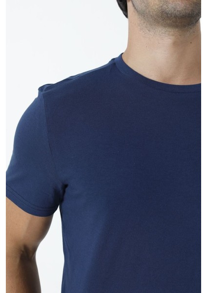 Erkek T-Shirt Pamuk Bisiklet Yaka Regular Fit ONL-02563