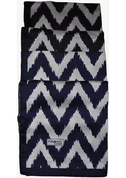 Luxer Rayon Desenli Siyah Gri