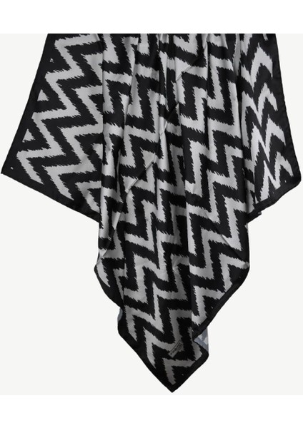 Luxer Rayon Desenli Siyah Gri