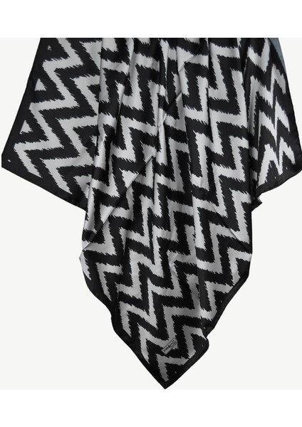 Luxer Rayon Desenli Siyah Gri