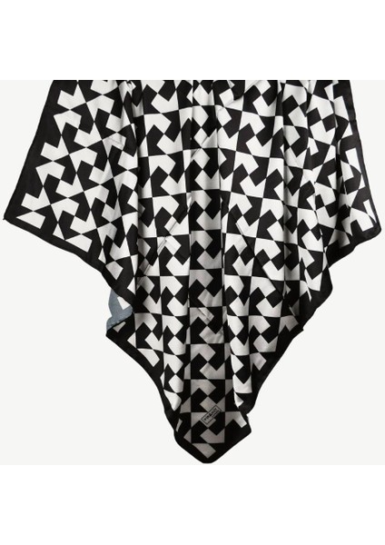 Luxer Rayon Desenli Siyah Gri