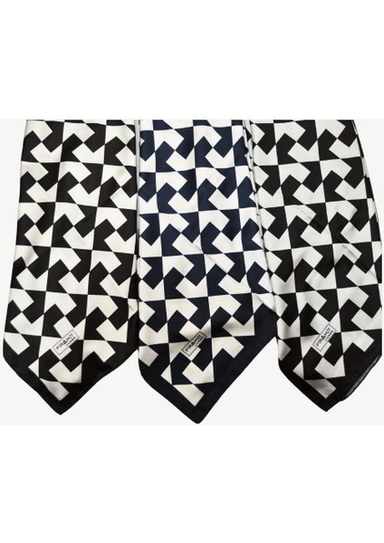Luxer Rayon Desenli Siyah Gri