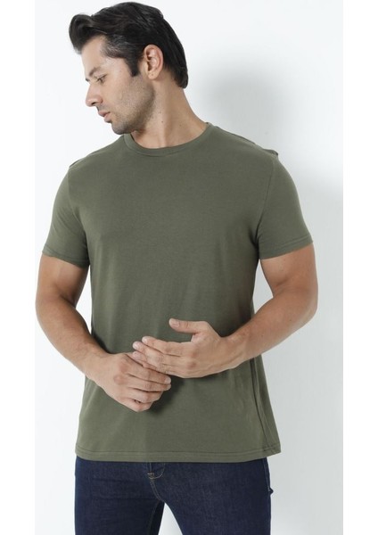 Erkek T-Shirt Pamuk Bisiklet Yaka Regular Fit ONL-02563