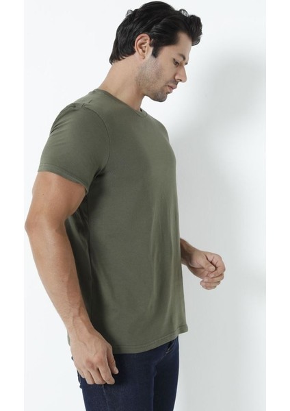 Erkek T-Shirt Pamuk Bisiklet Yaka Regular Fit ONL-02563