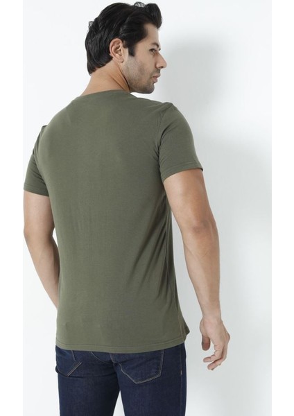 Erkek T-Shirt Pamuk Bisiklet Yaka Regular Fit ONL-02563