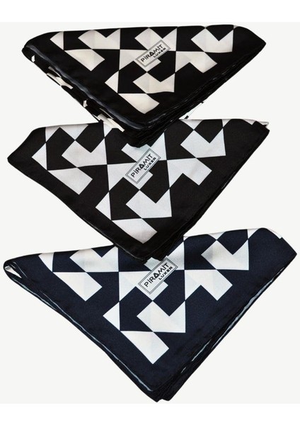 Luxer Rayon Desenli Siyah Gri