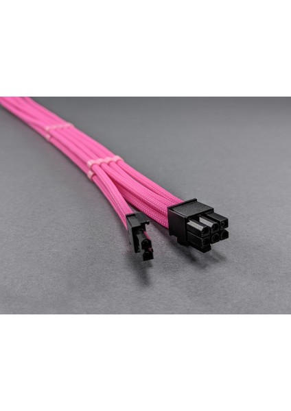 mm 6+2 Pin Ekran Kartı Uzatma Kablosu - Pembe Sleeved