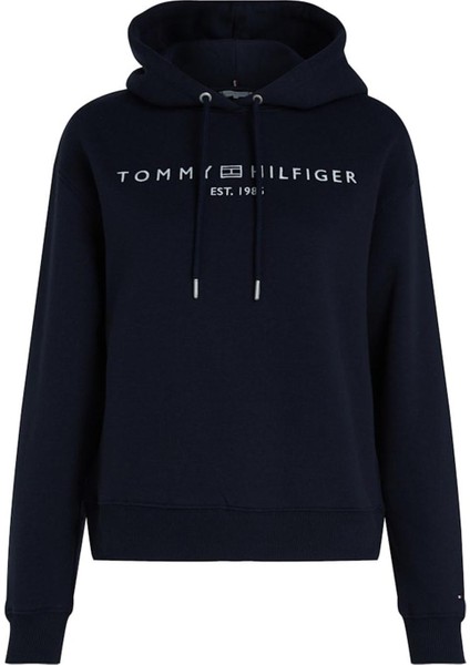 Kadın Th Mdrn Reg Corp Logo Sweatshirt - Lacivert