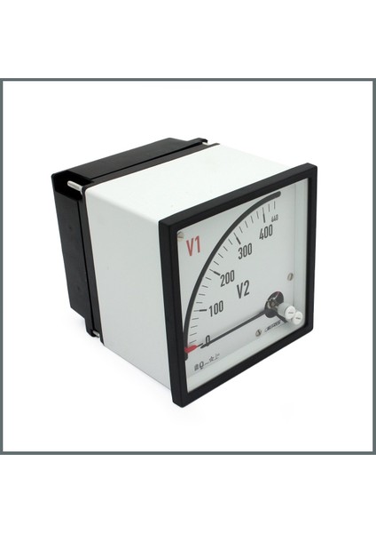 Çift Ibreli Voltmetre Koaksiyel 96X96 0-440V