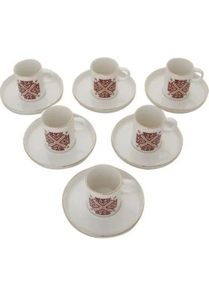 Arabesque Desen6 6 Kişilik Kahve Takımı 85CC