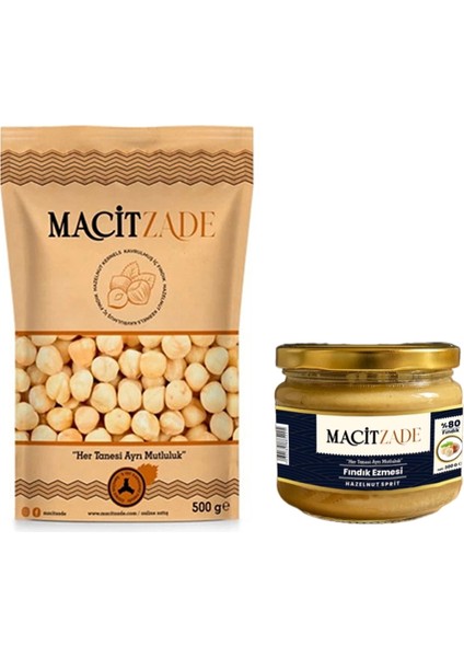 Ekonomik Paket 500 gr Iç Fındık + 280 gr Fındık Ezmesi