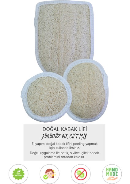Doğal Kabak Lifi Eldiven + Oval + Yüz, Banyo Kesesi, Organik, Cilt Bakımı fiyatları