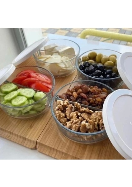 Polar Iki Bölmeli Kahvaltılık Saklama Kabı 4 Adet