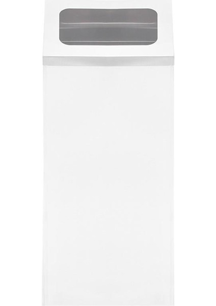 Zarf Tipi Çöp Kovası 80LT 30X35X90CM Beyaz