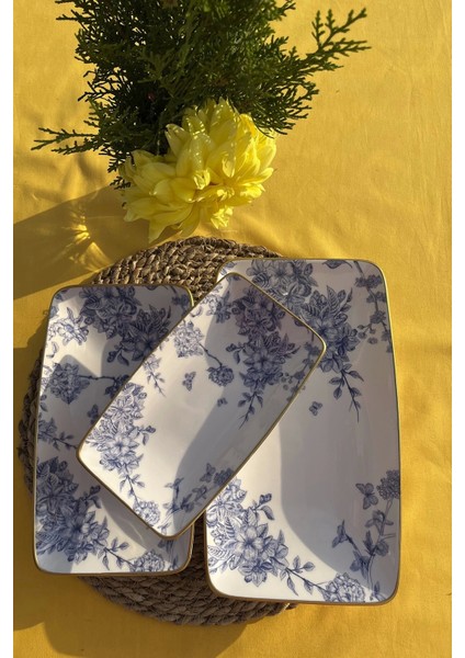 Spring Time 3'lü Kayık Tabak G4181