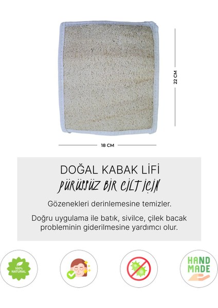 Doğal Kabak Lifi Büyük Kese, Banyo Kesesi, Organik, Cilt Bakımı