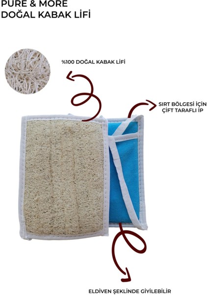Doğal Kabak Lifi Kare Kese, Banyo Kesesi, Organik, Cilt Bakımı modelleri