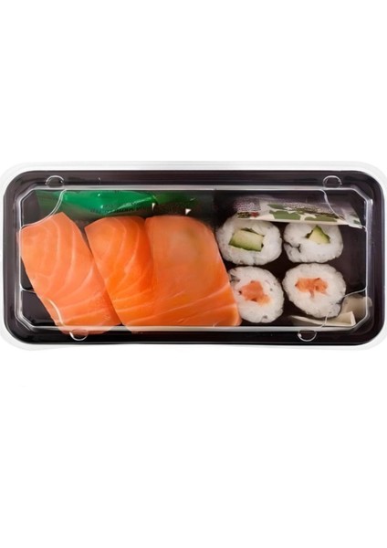 Sushi Kabı Plastik Servis Seti Küçük 9 x 16 cm modelleri