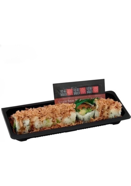 Sushi Kabı Platik Servis Seti Orta 9 x 21 cm