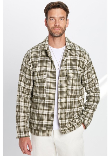 Erkek Relax Fit Rahat Kesim Çıtçıtlı Çift Cepli Kareli Kışlık Apaş Yaka Mont Gömlek fiyatları