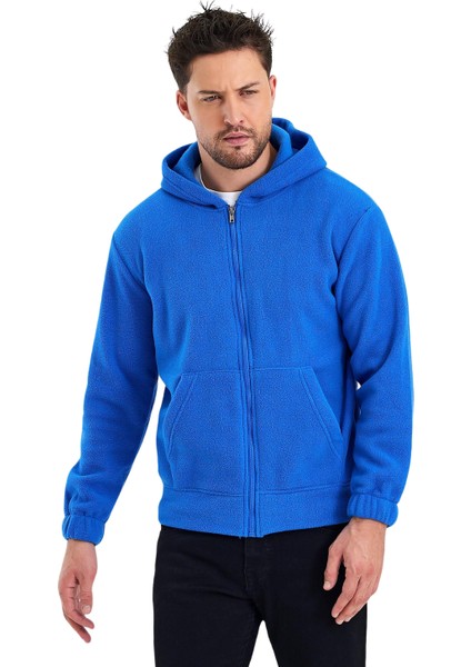 Erkek Polar Fermuarlı Kolu Lastikli Sweat