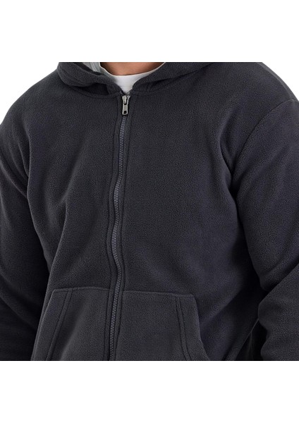 Erkek Polar Fermuarlı Kolu Lastikli Sweat