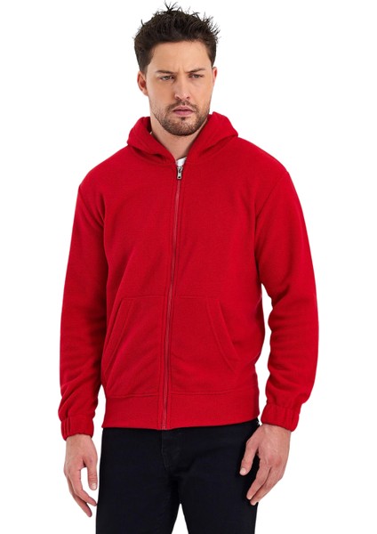 Erkek Polar Fermuarlı Kolu Lastikli Sweat