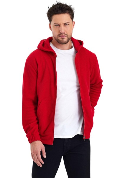 Erkek Polar Fermuarlı Kolu Lastikli Sweat
