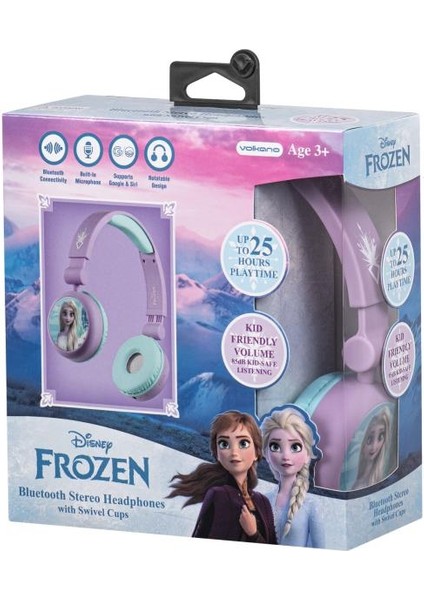 Bluetooth Kulaklık Disney Frozen Karlar Ülkesi Anna Elsa Mikrofonlu Kablosuz Çocuk Kulaklığı Lisanslı (DY-9966-FR)