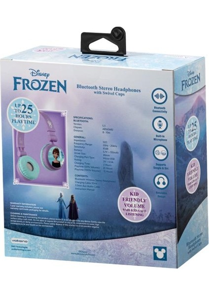 Bluetooth Kulaklık Disney Frozen Karlar Ülkesi Anna Elsa Mikrofonlu Kablosuz Çocuk Kulaklığı Lisanslı (DY-9966-FR)