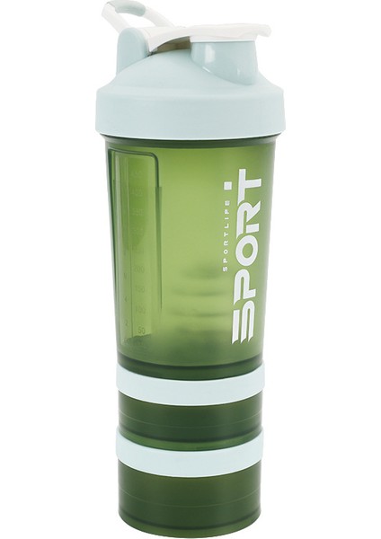 Üç Katmanlı Çalkalayıcı Bardak Plastik Bardak Protein Tozu Toz Kutusu ile Spor Spor Su Bardağı Milkshake Bardağı Karıştırma Kabı Yemek Yedek Su Bardağı (Yurt Dışından)