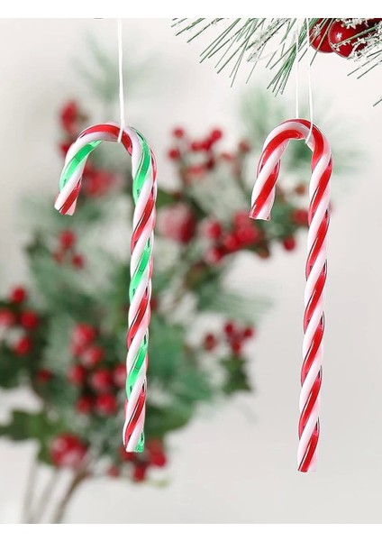 Yılbaşı Ağacı Süsü baston Şeker dekoratif Süs 27 cm 2'li